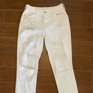 PACSUN mom jeans size 25 white distressed